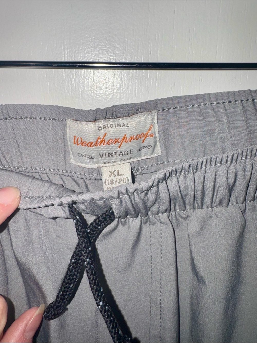 Weatherproof Vintage Youth Gray Cargo Drawstring Shorts Size XL - Picture 2 of 4